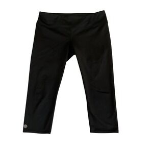 Athleta Capri Leggings Women L Black Performance Running Yoga 341479